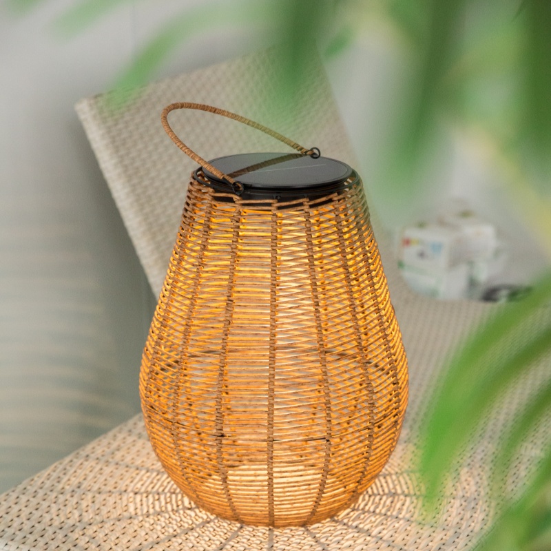 Garden Lights Led Solar Rattan Lanterns